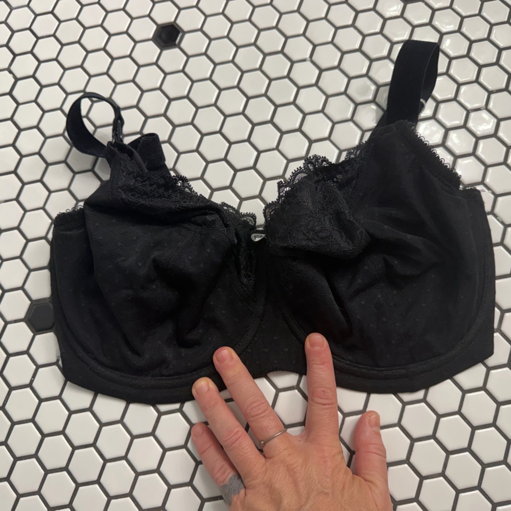 NWT cake maternity Black Lace Bra size 32I